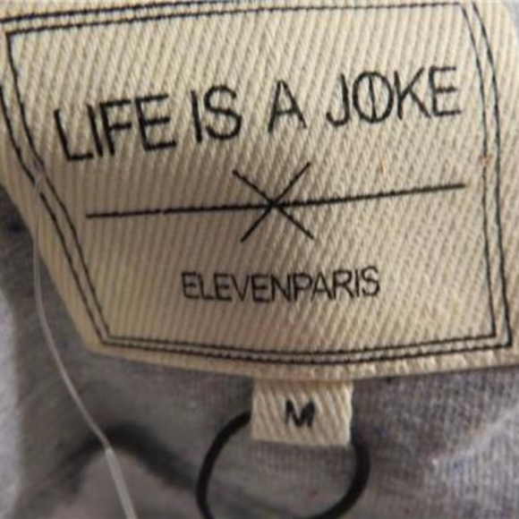 NWT WOMENS LIFE IS A JOKE GRAY SWEASTSHIRT M - Picture 3 of 3